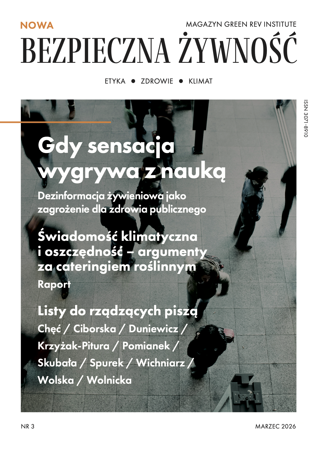 Okładka: Magazyn Nowa Bezpieczna Żywność nr 3